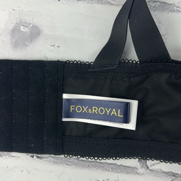 City Chic Fox & Royal Mesh Bralette Avril Black NWT Size 20 Large - Picture 3 of 8